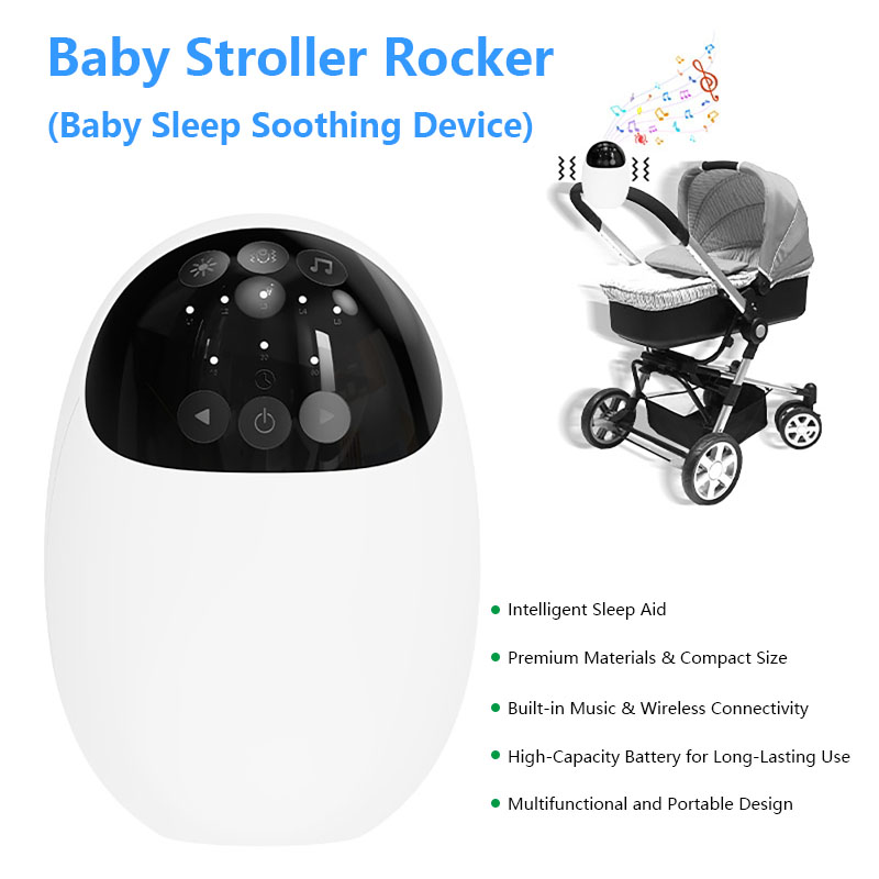 Bluetooth Speaker - รถเข็นเด็กแบบพกพาสำหรับใช้งานกลางแจ้ง พร้อมไฟกลางคืน ลำโพงบลูทูธ เครื่องช่วยกล่อมเด็กแบบเสียงสีขาว