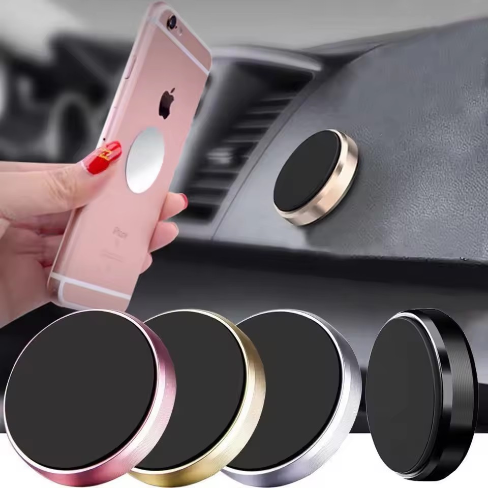 Phone Holder - ที่ยึดโทรศัพท์ในรถยนต์แบบแม่เหล็ก ติดตั้งบนแผงหน้าปัดรถยนต์หรือผนัง รองรับโทรศัพท์มือถือในรถยนต์สำหรับ iPhone, Samsung, Xiaomi