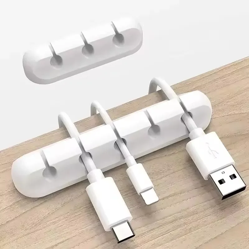 Cable Organizer - ที่จัดระเบียบสาย USB ซิลิโคน ที่เก็บสายชาร์จ USB คลิปจัดระเบียบสายบนโต๊ะ