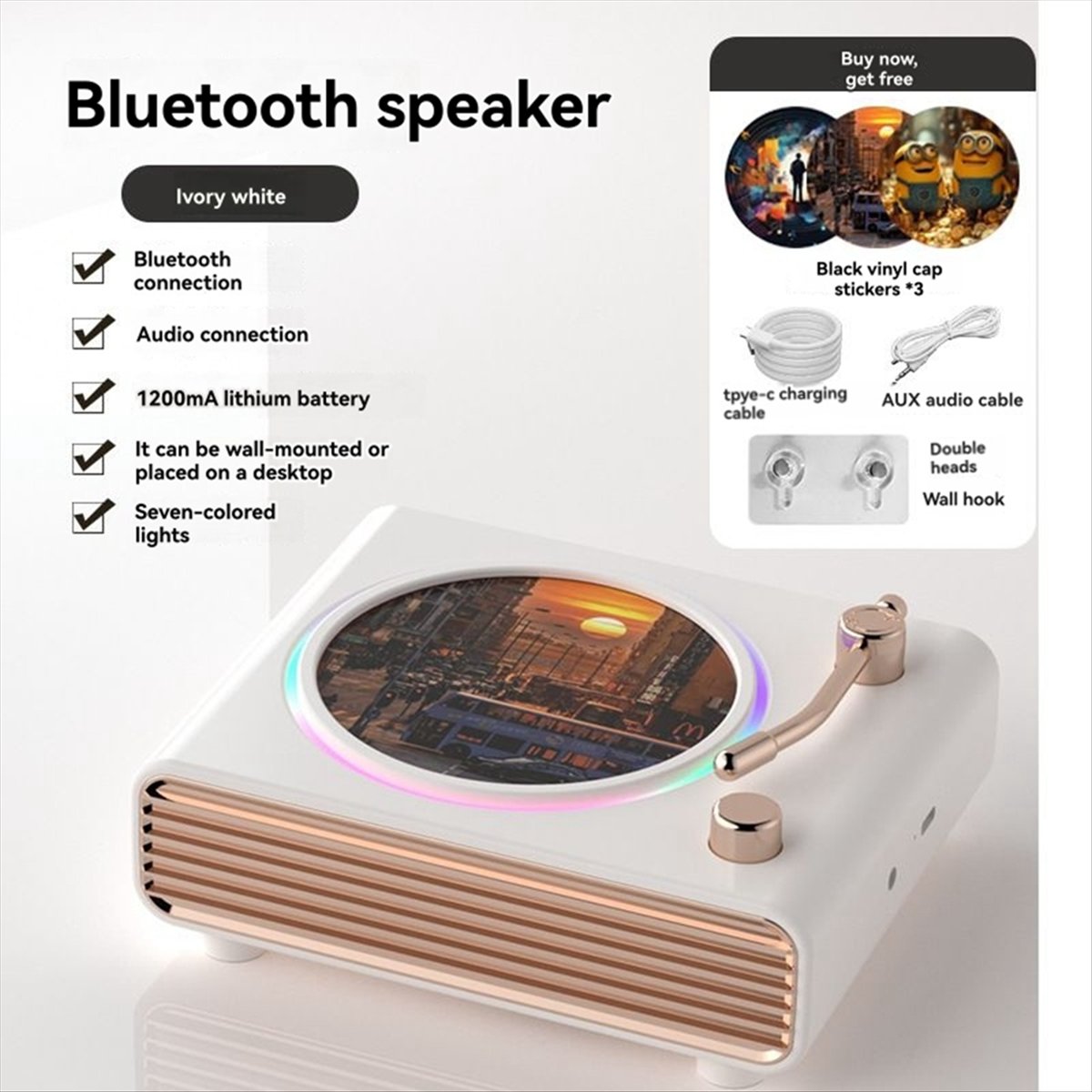 *X07A ลำโพงบลูทูธพกพาแบบย้อนยุ - Bluetooth Speaker บทวิจารณ์และราคา