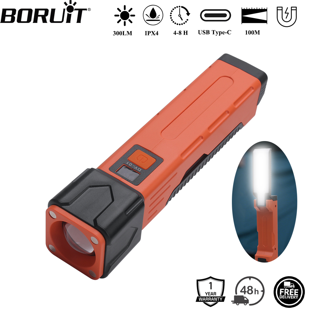ไฟฉาย LED BORUiT 300LM แบบซูมไ - Power Bank บทวิจารณ์และราคา