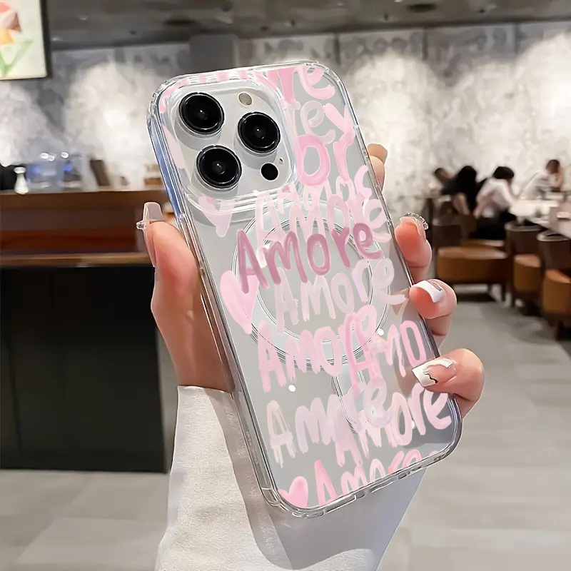 เคสโทรศัพท์ลายตัวอักษรสีชมพูโร - Wireless Charger บทวิจารณ์และราคา
