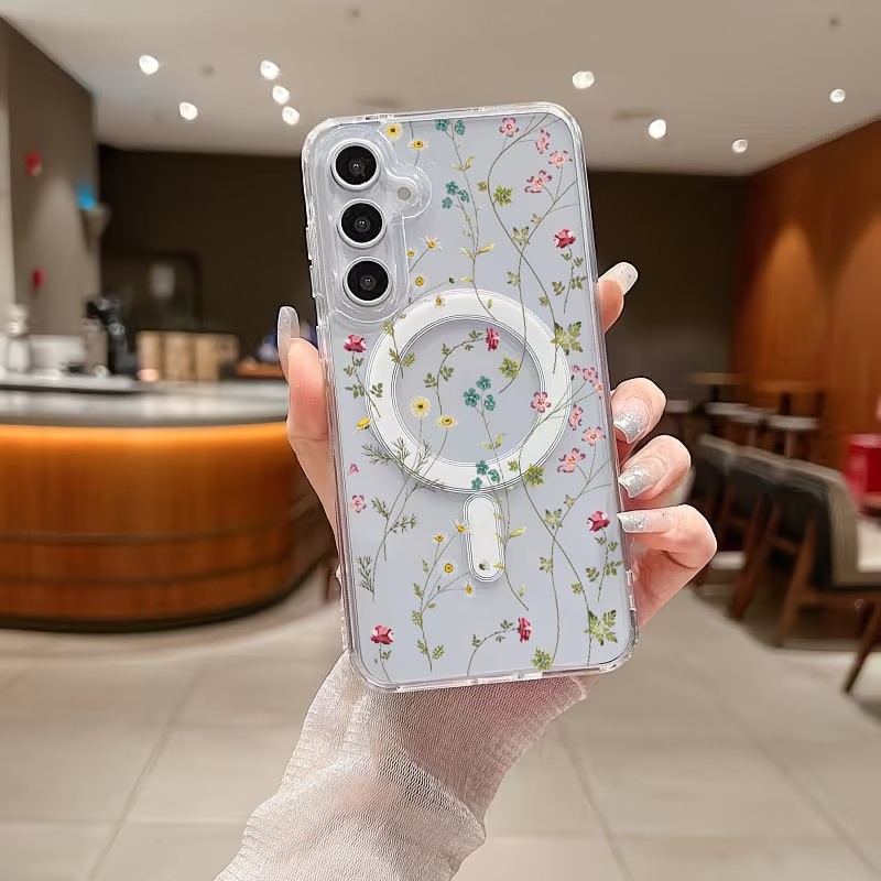 เคสโทรศัพท์ลายดอกไม้แบบแม่เหล็ - Wireless Charger บทวิจารณ์และราคา